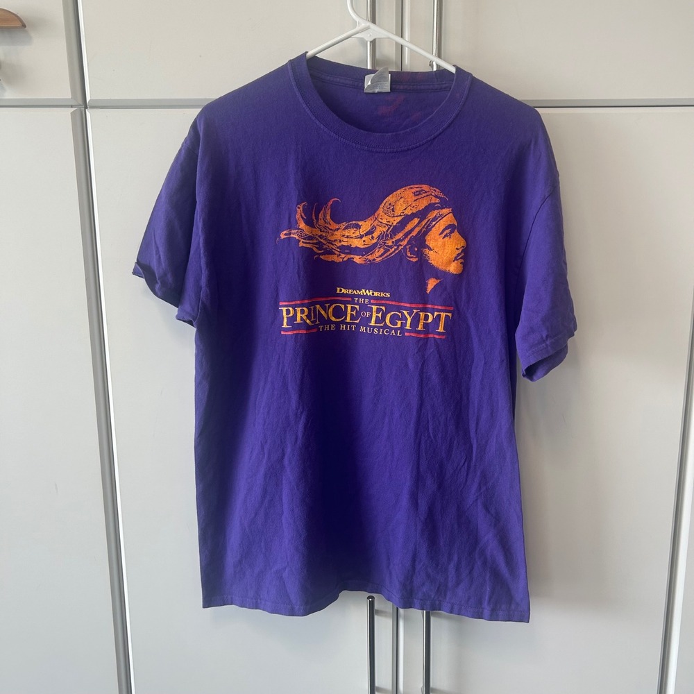 Port & Company The Prince of Egypt Musical T-Shirt Purple Mens Large Graphic Tee